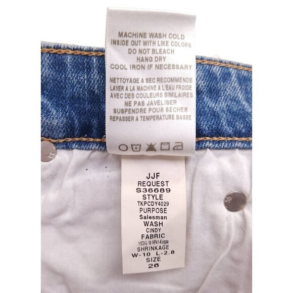 Joe's Jeans HR Smith Short 4" Cut Hem & Slit Jean Shorts in Cindy Blue NWT - Picture 14 of 14